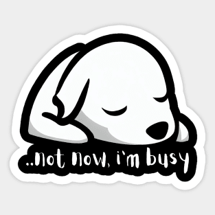 sleepy puppy Sticker